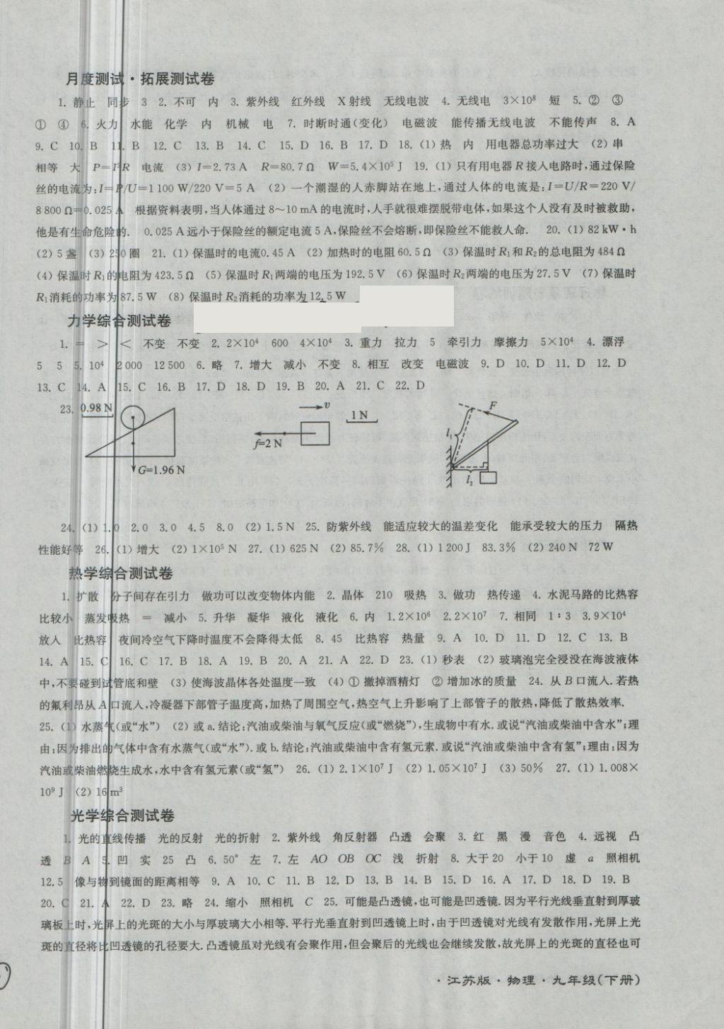 2018年江蘇密卷九年級物理下冊江蘇版 第6頁