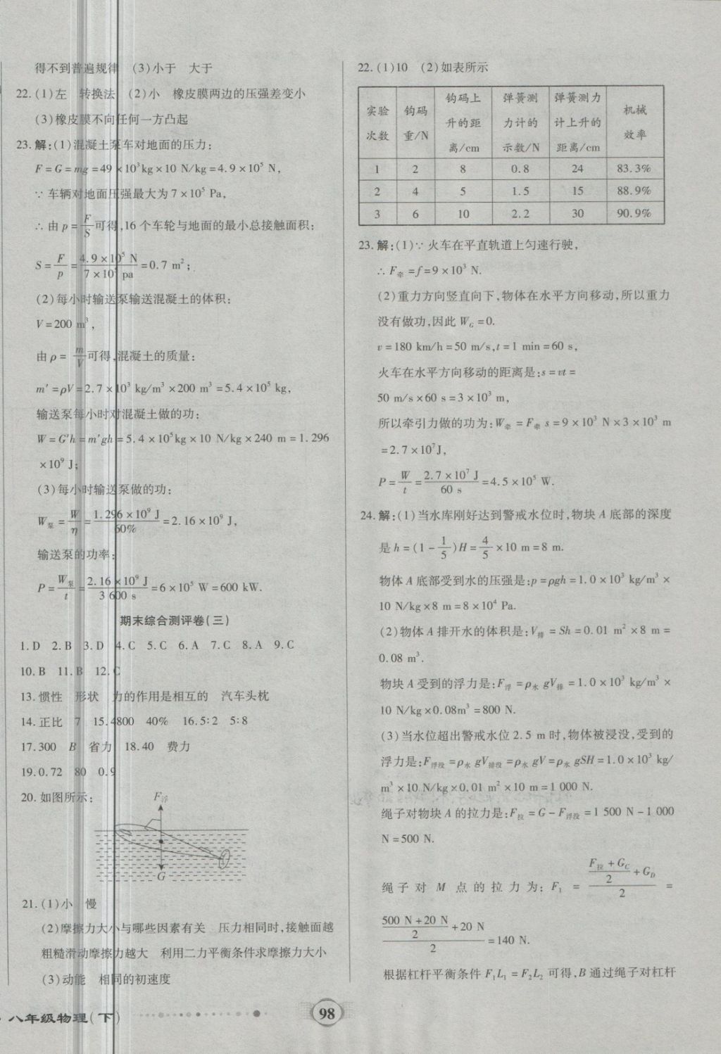 2018年全程優(yōu)選卷八年級物理下冊人教版 第10頁