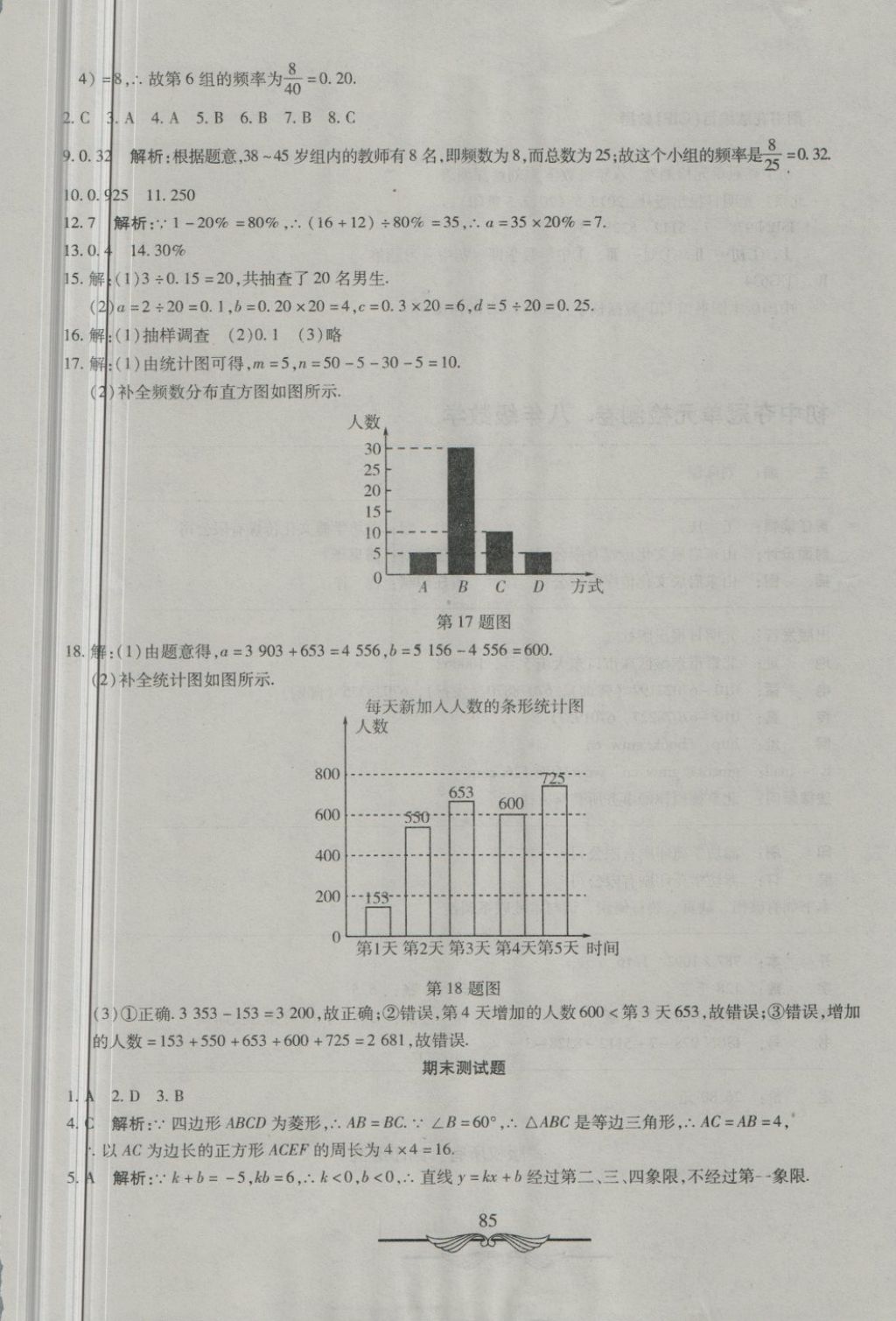 2018年學(xué)海金卷初中奪冠單元檢測卷八年級數(shù)學(xué)下冊湘教版 第21頁