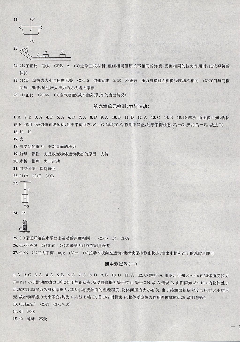 2018年金钥匙冲刺名校大试卷八年级物理下册江苏版 第3页