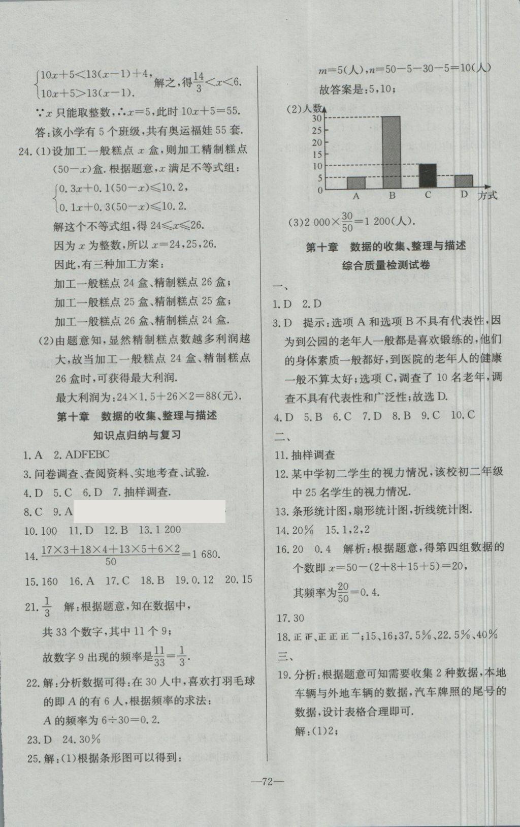 2018年精彩考评单元测评卷七年级数学下册人教版 第8页