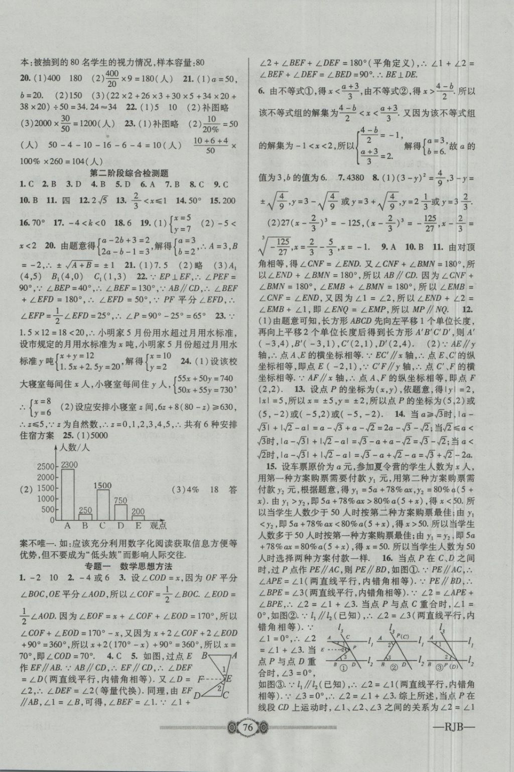 2018年金榜名卷復(fù)習(xí)沖刺卷七年級(jí)數(shù)學(xué)下冊(cè)人教版 第4頁(yè)