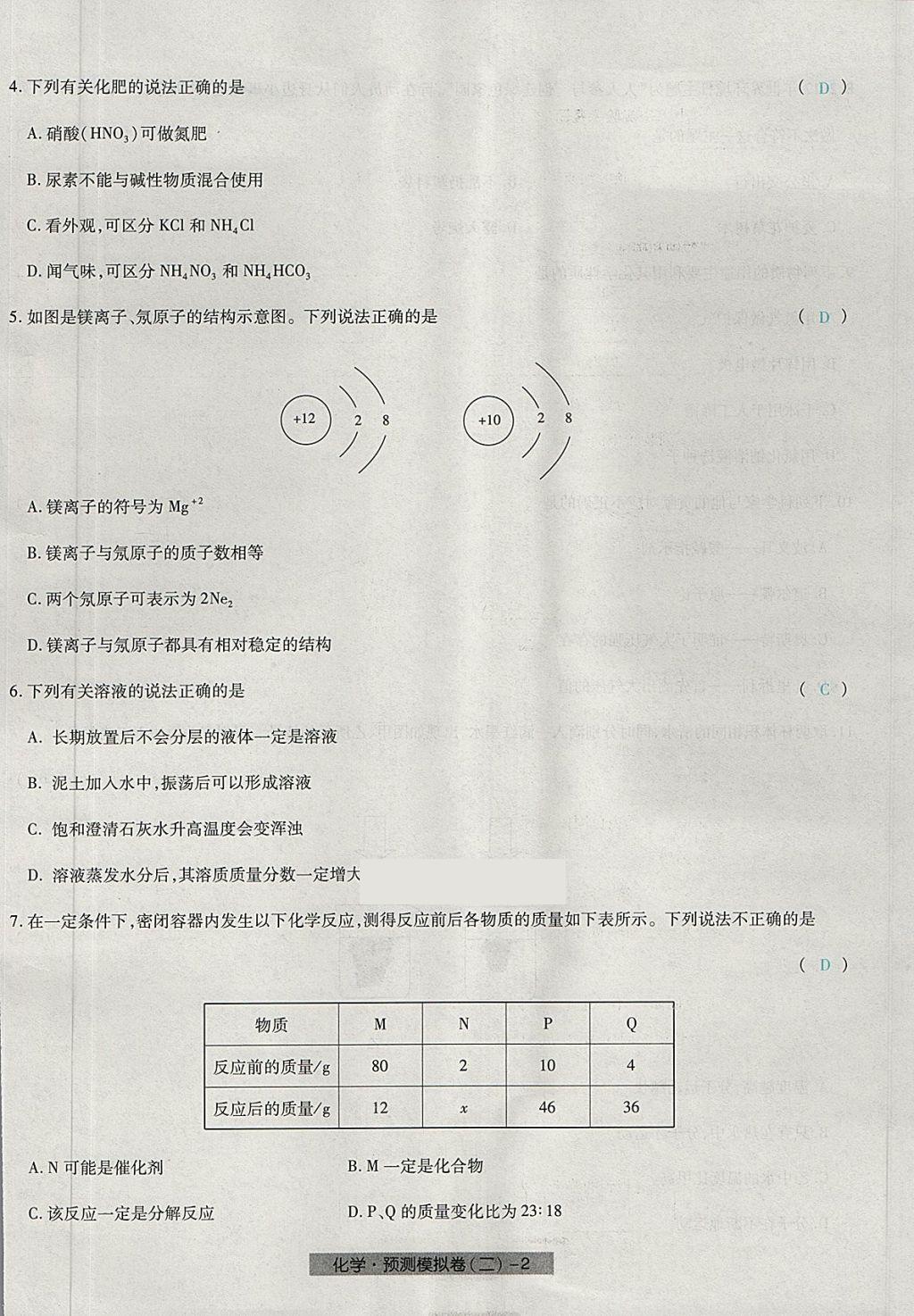 2018年河北中考中考模擬卷化學(xué) 第10頁(yè)