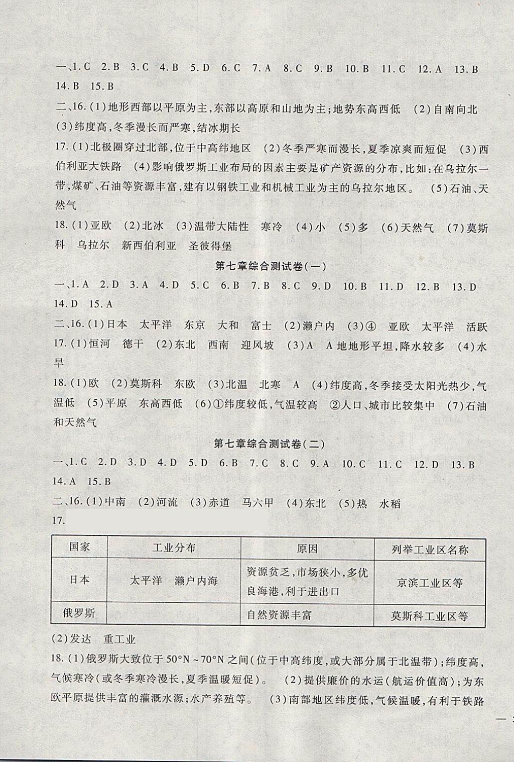 2018年海淀金卷七年級地理下冊人教版 第3頁