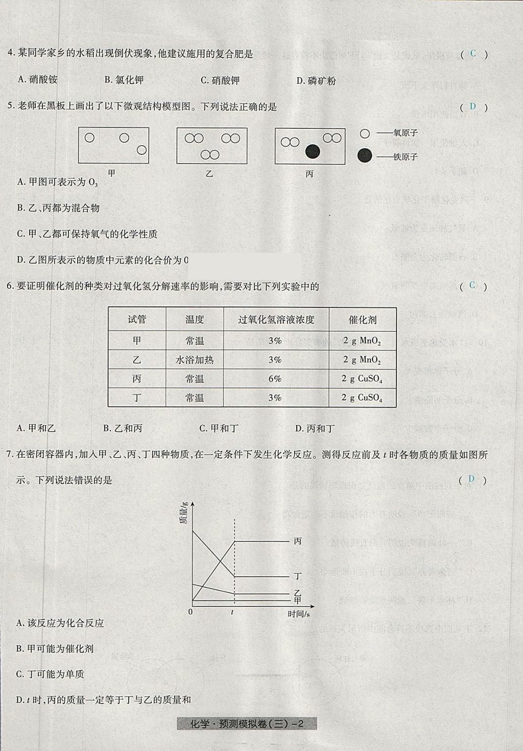 2018年河北中考中考模擬卷化學(xué) 第18頁