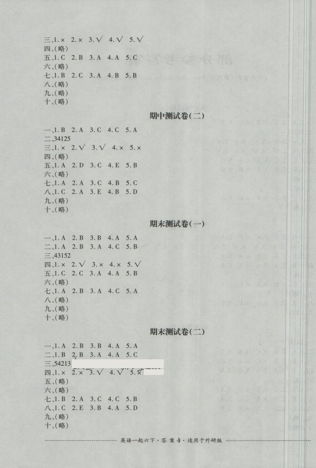 2018年單元測(cè)試六年級(jí)英語(yǔ)下冊(cè)外研版一起四川教育出版社 第4頁(yè)