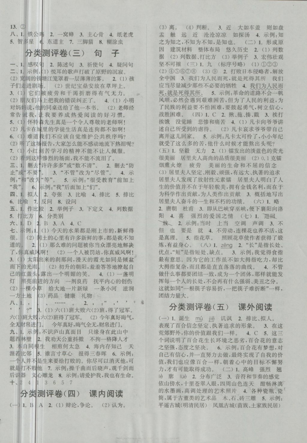 2018年通城學(xué)典小學(xué)全程測(cè)評(píng)卷六年級(jí)語(yǔ)文下冊(cè)人教版 第6頁(yè)