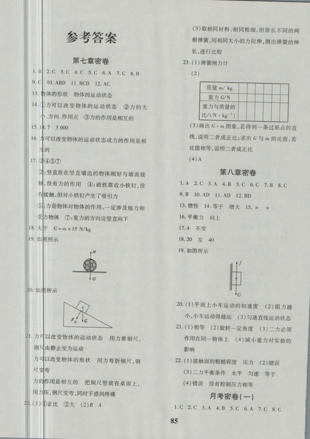 2018年黄冈360度定制密卷八年级物理下册人教版 第1页