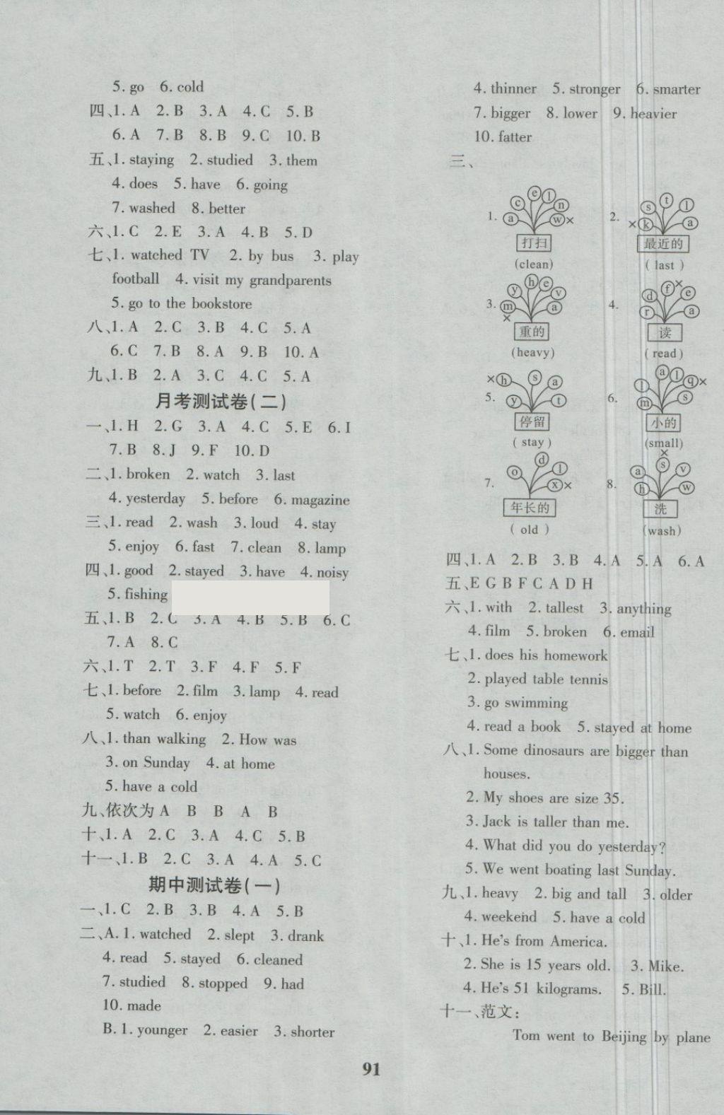 2018年教育世家狀元卷六年級英語下冊人教版 第3頁