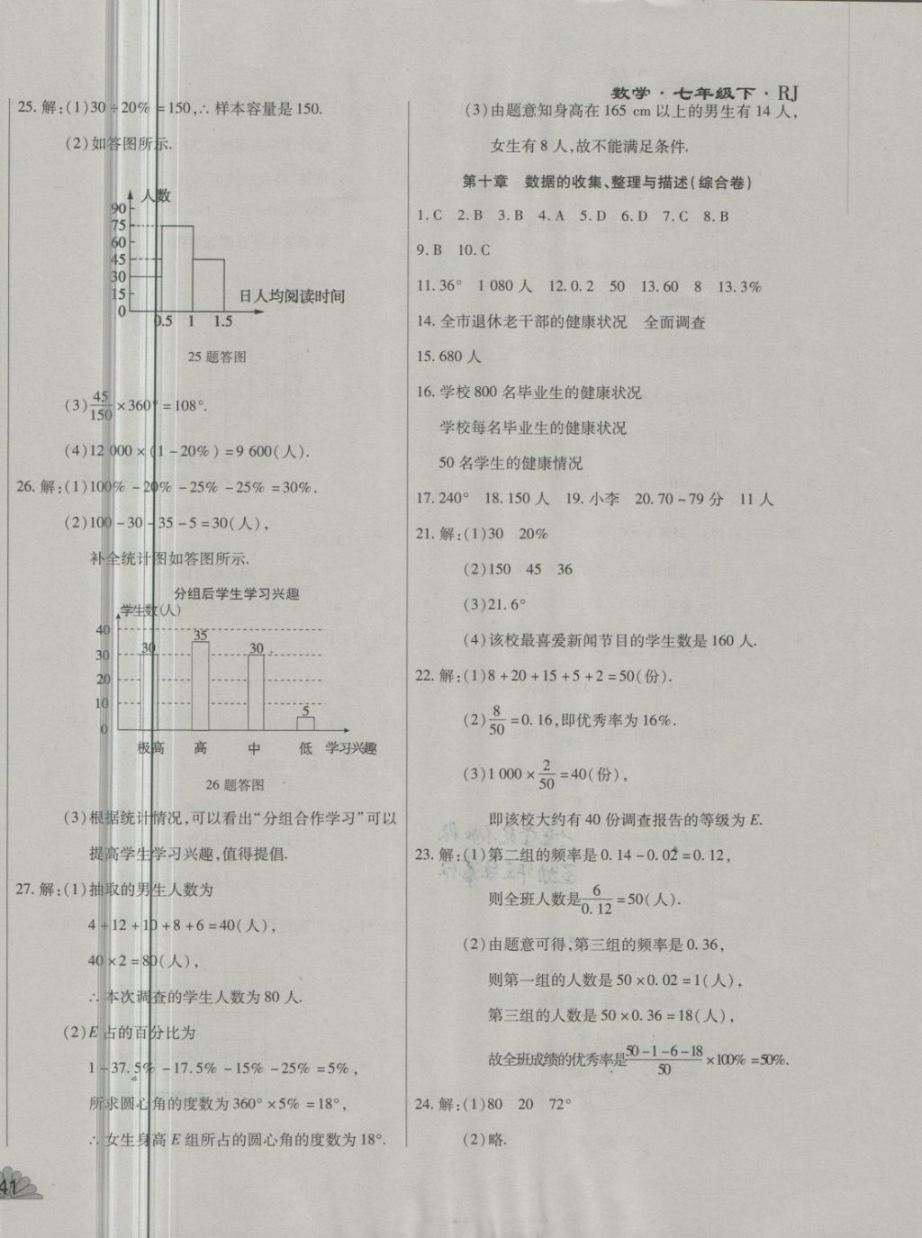 2018年千里馬單元測試卷七年級數(shù)學(xué)下冊人教版 第14頁