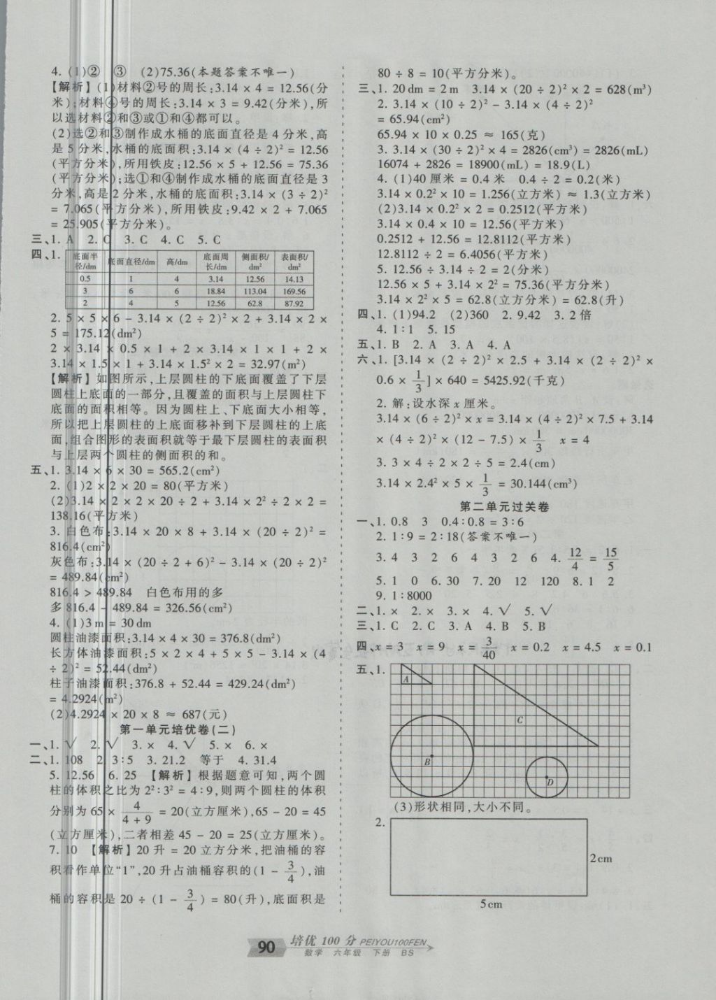 2018年王朝霞培優(yōu)100分六年級(jí)數(shù)學(xué)下冊(cè)北師大版 第2頁