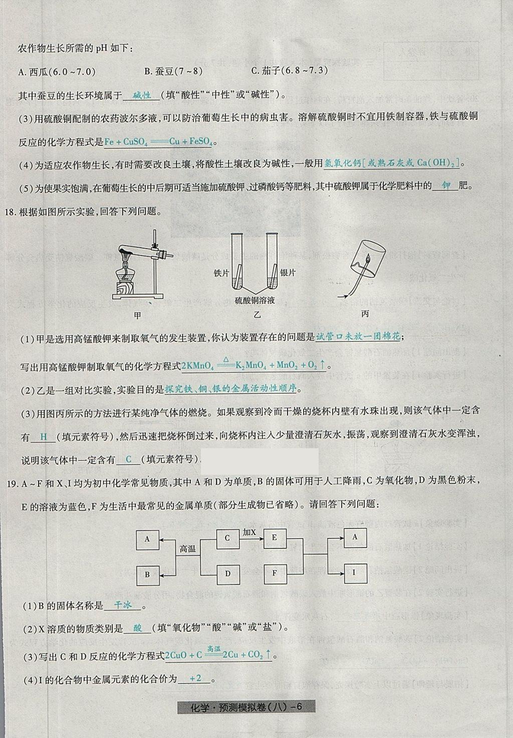 2018年河北中考中考模擬卷化學(xué) 第62頁(yè)