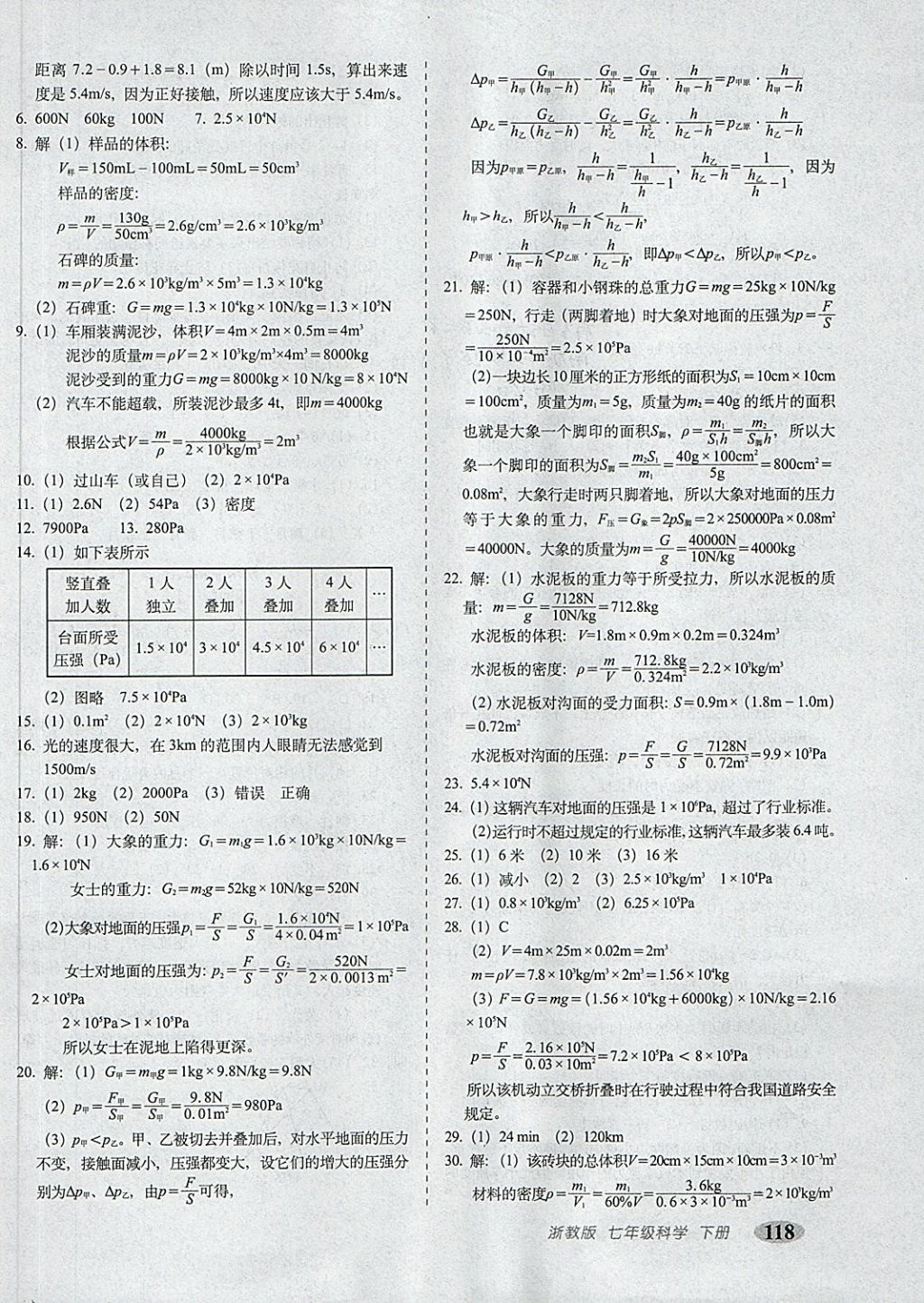 2018年聚能闖關(guān)期末復(fù)習(xí)沖刺卷七年級(jí)科學(xué)下冊(cè)浙教版 第6頁(yè)