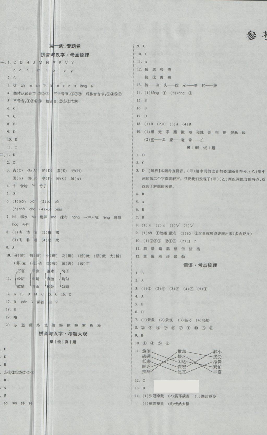 2018年全品小升初三级特训语文 第1页