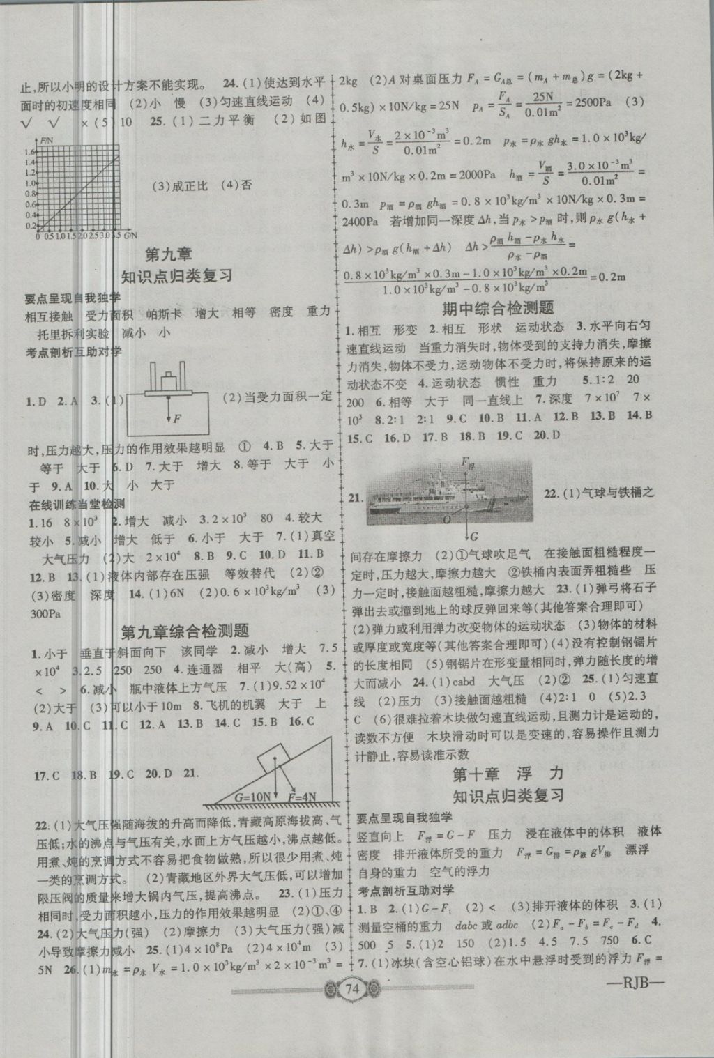 2018年金榜名卷復(fù)習(xí)沖刺卷八年級(jí)物理下冊(cè)人教版 第2頁(yè)