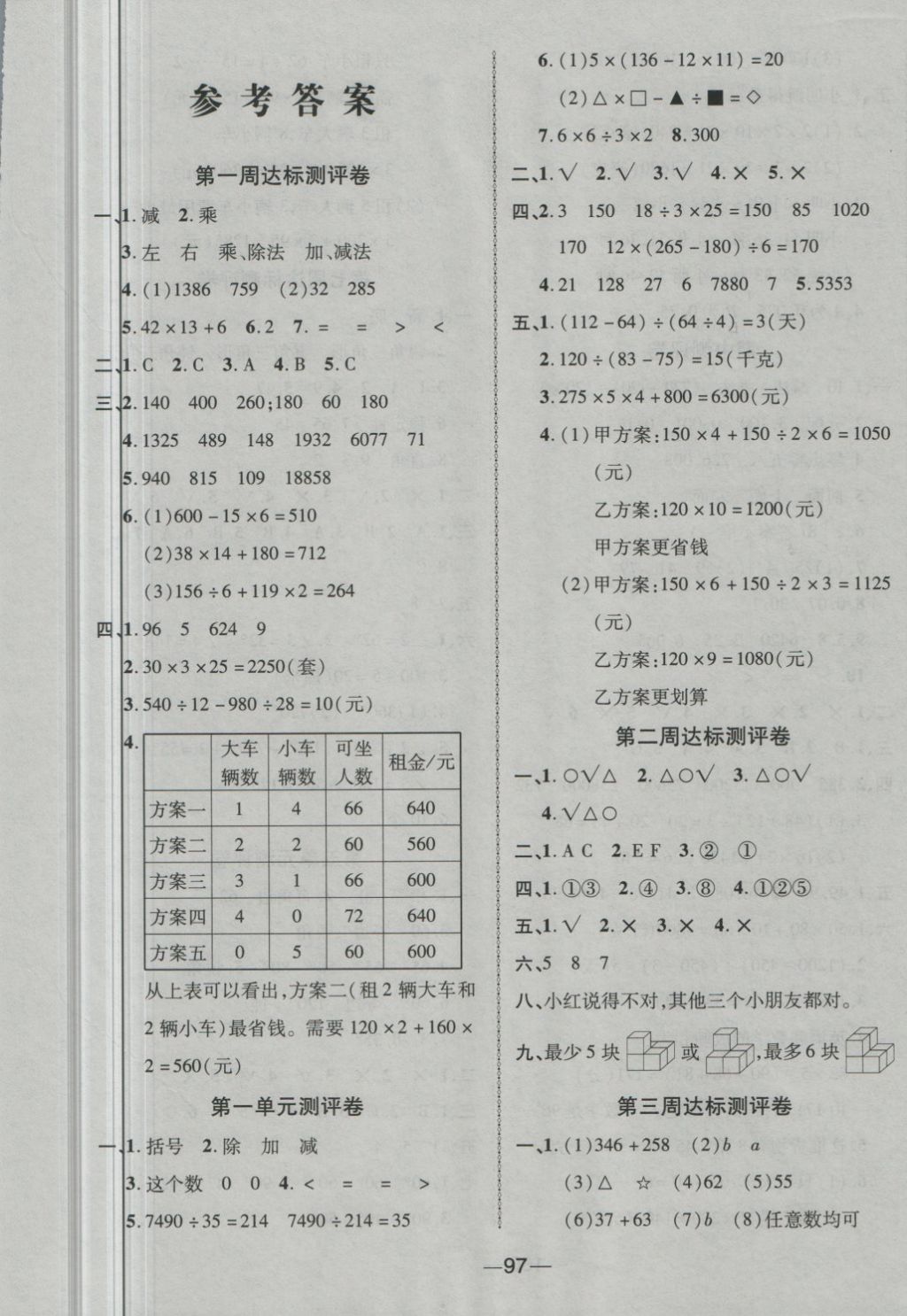 2018年優(yōu)加全能大考卷四年級(jí)數(shù)學(xué)下冊(cè)人教版 第1頁(yè)