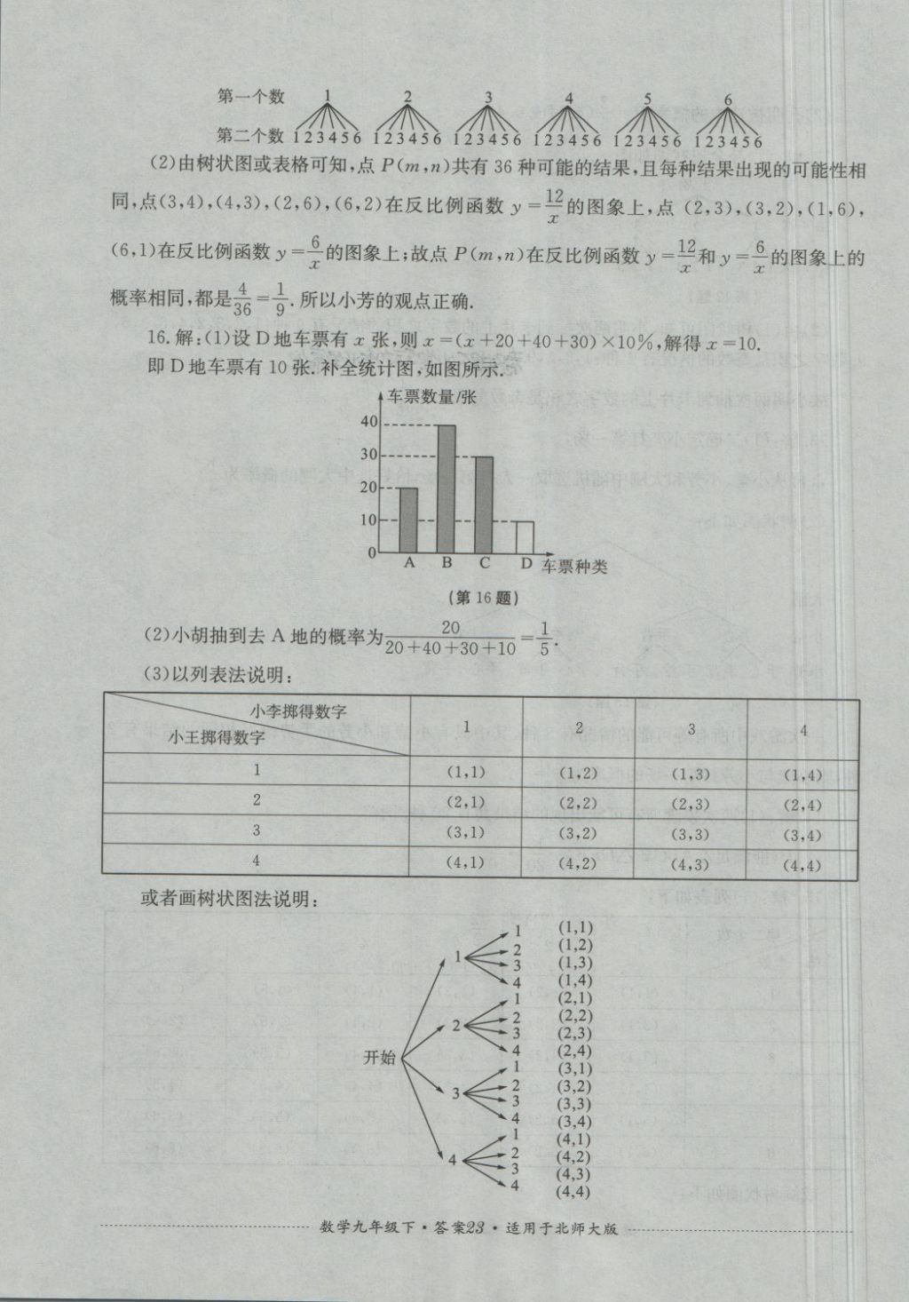 2018年單元測試九年級數(shù)學(xué)下冊北師大版四川教育出版社 第23頁