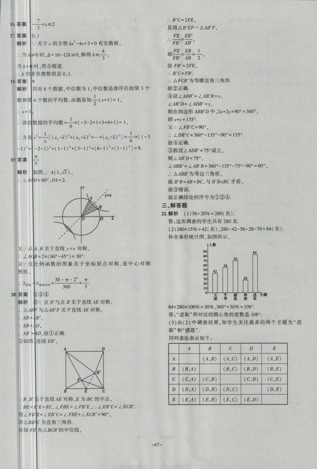 2018年內(nèi)蒙古5年中考試卷圈題卷數(shù)學(xué) 第47頁