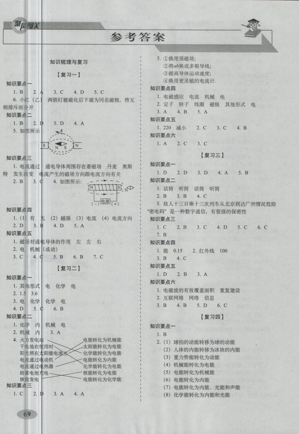 2018年聚能闖關(guān)期末復習沖刺卷九年級物理下冊滬科版 第1頁