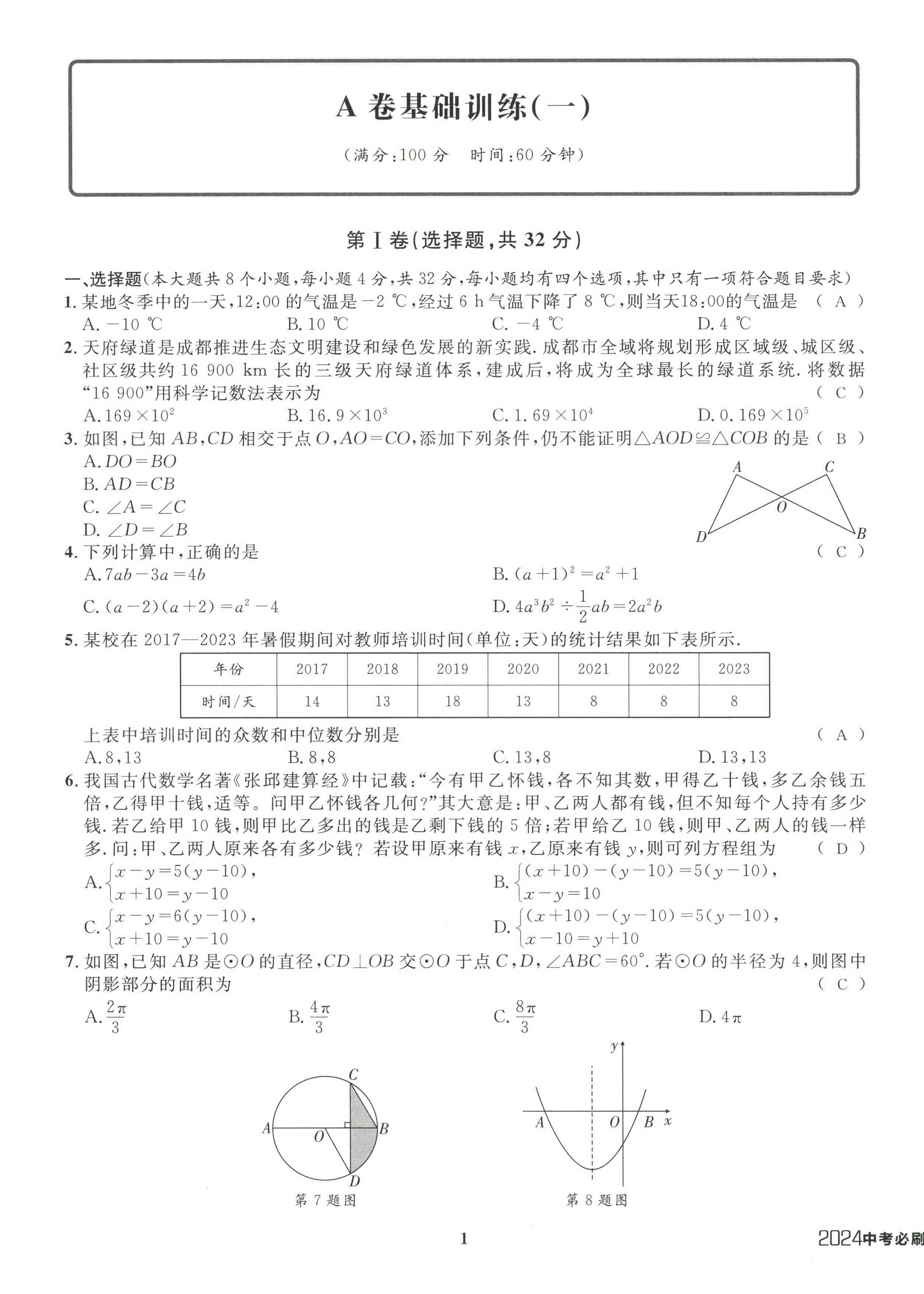 2024年初中學業水平考試應試指南數學 第1頁