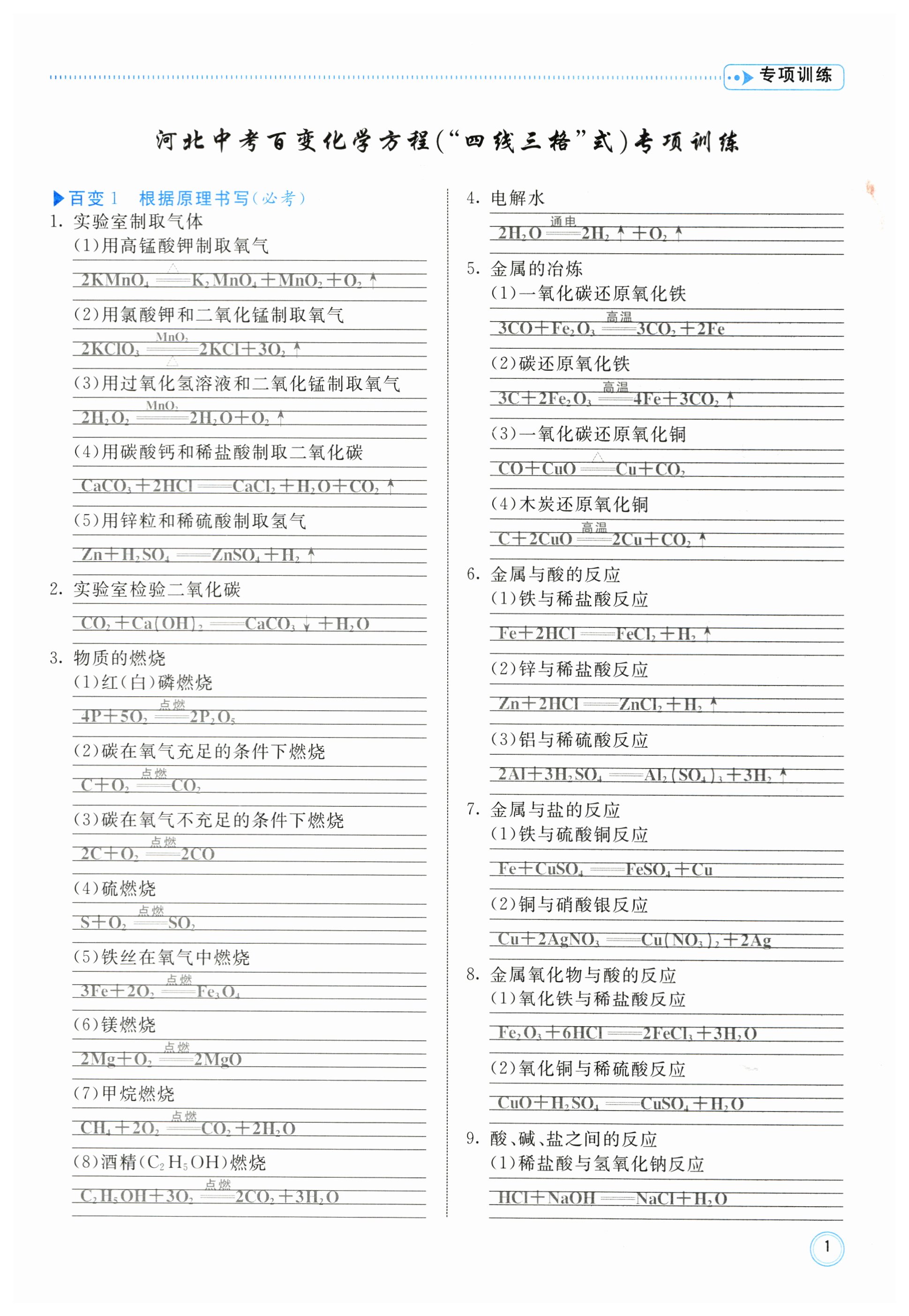 2024年冀考金榜中考總復(fù)習(xí)優(yōu)化設(shè)計化學(xué) 第1頁