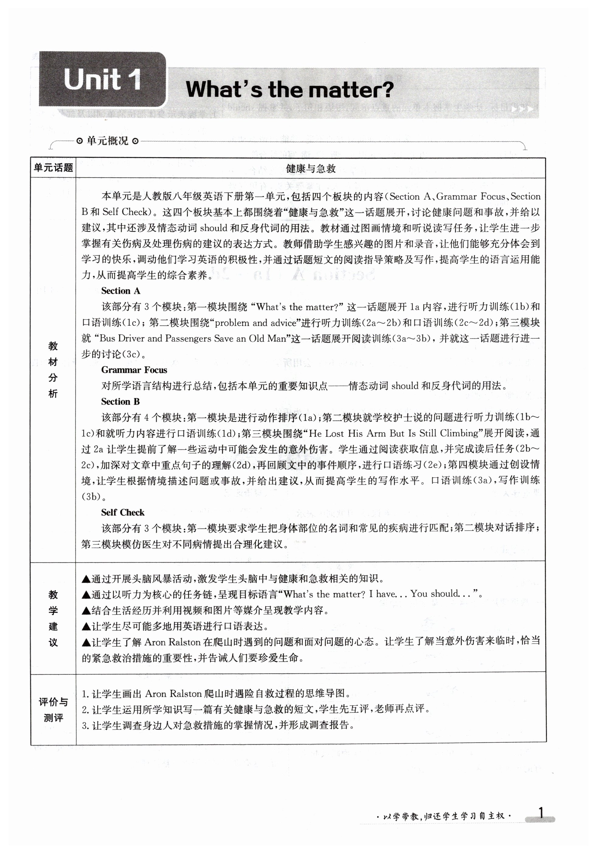 2024年金太陽導(dǎo)學(xué)案八年級英語下冊人教版 第1頁