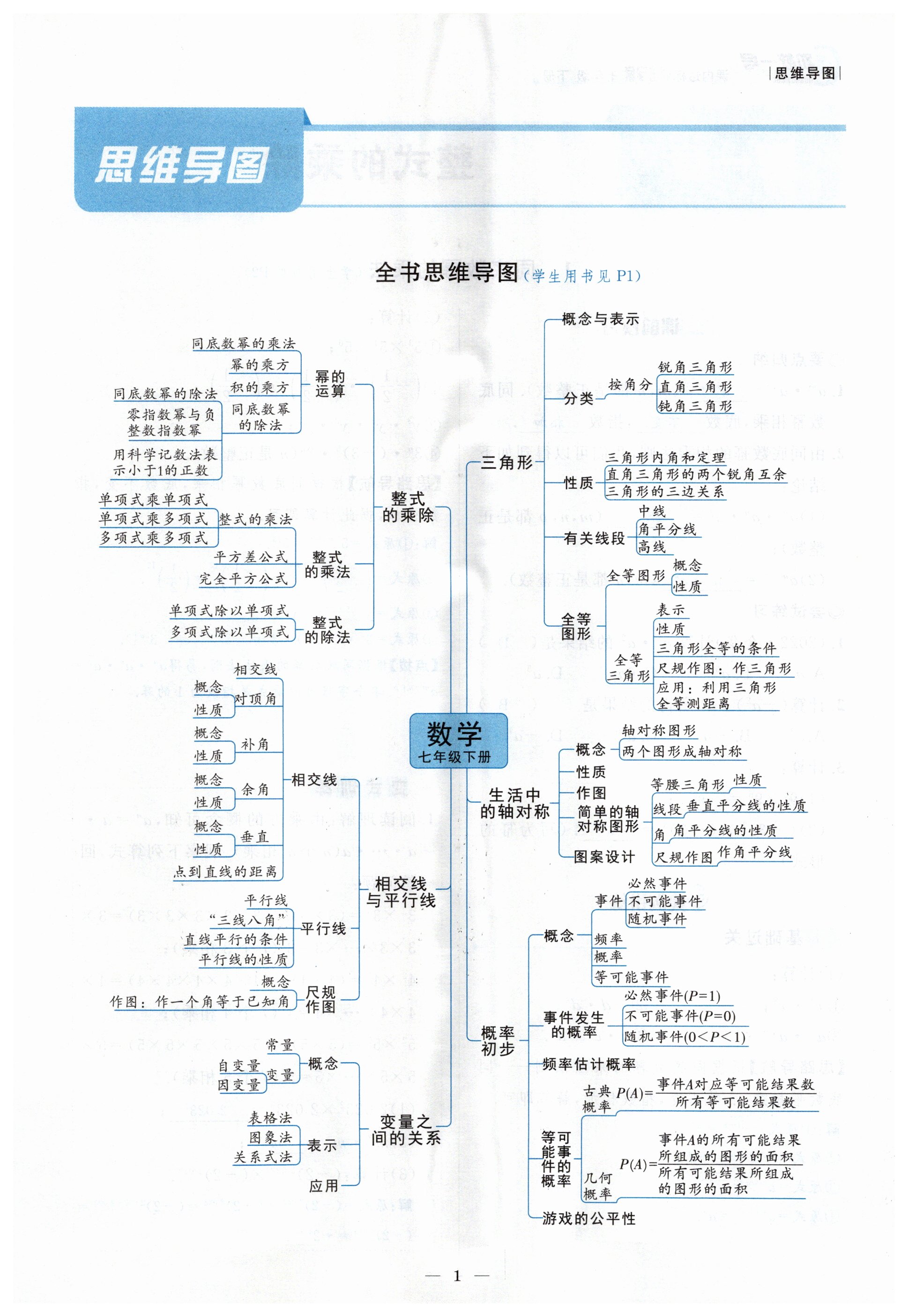 2024年课内达标同步学案初数一号七年级数学下册北师大版 第1页