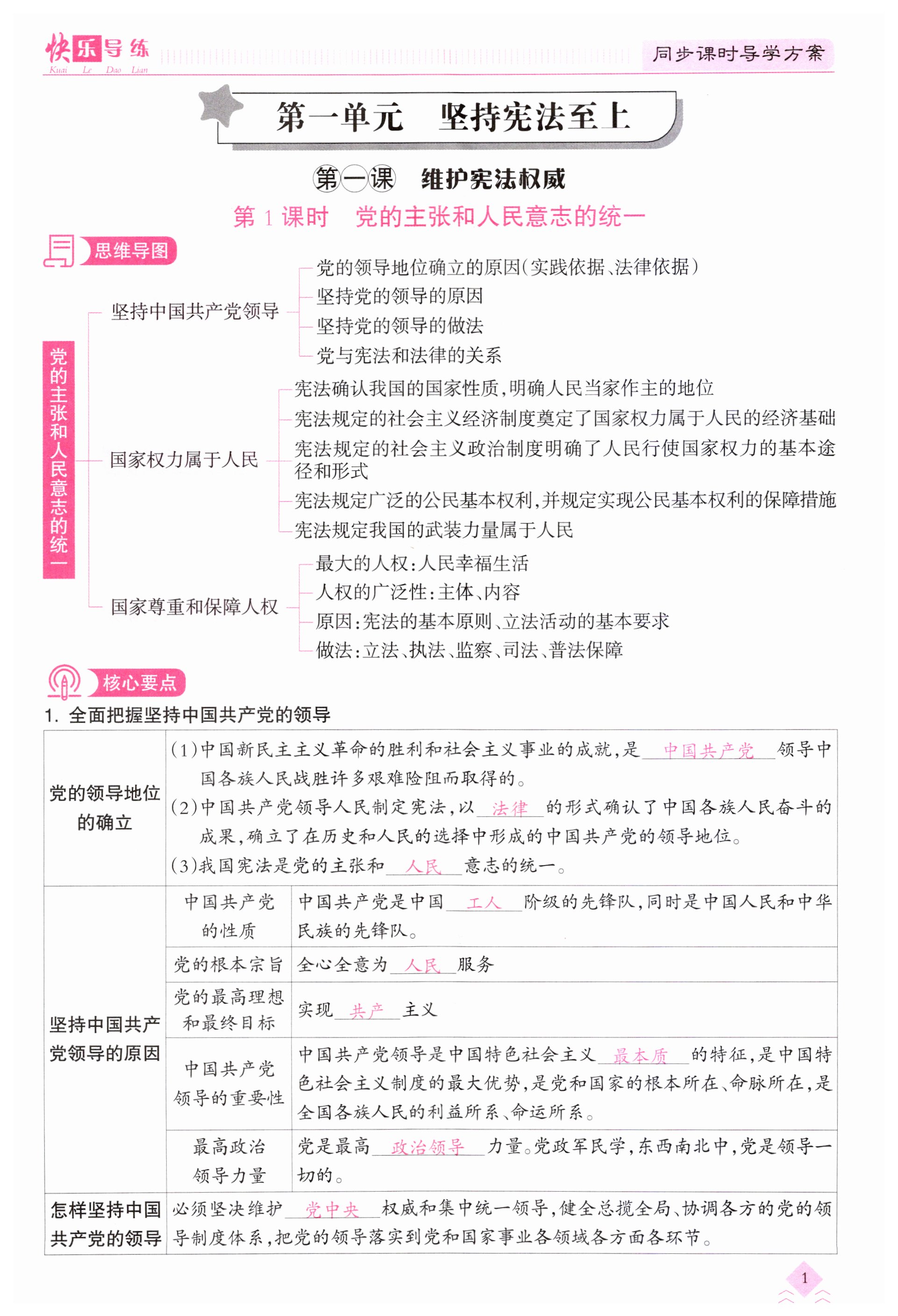 2024年快樂導練八年級道德與法治下冊人教版 第1頁