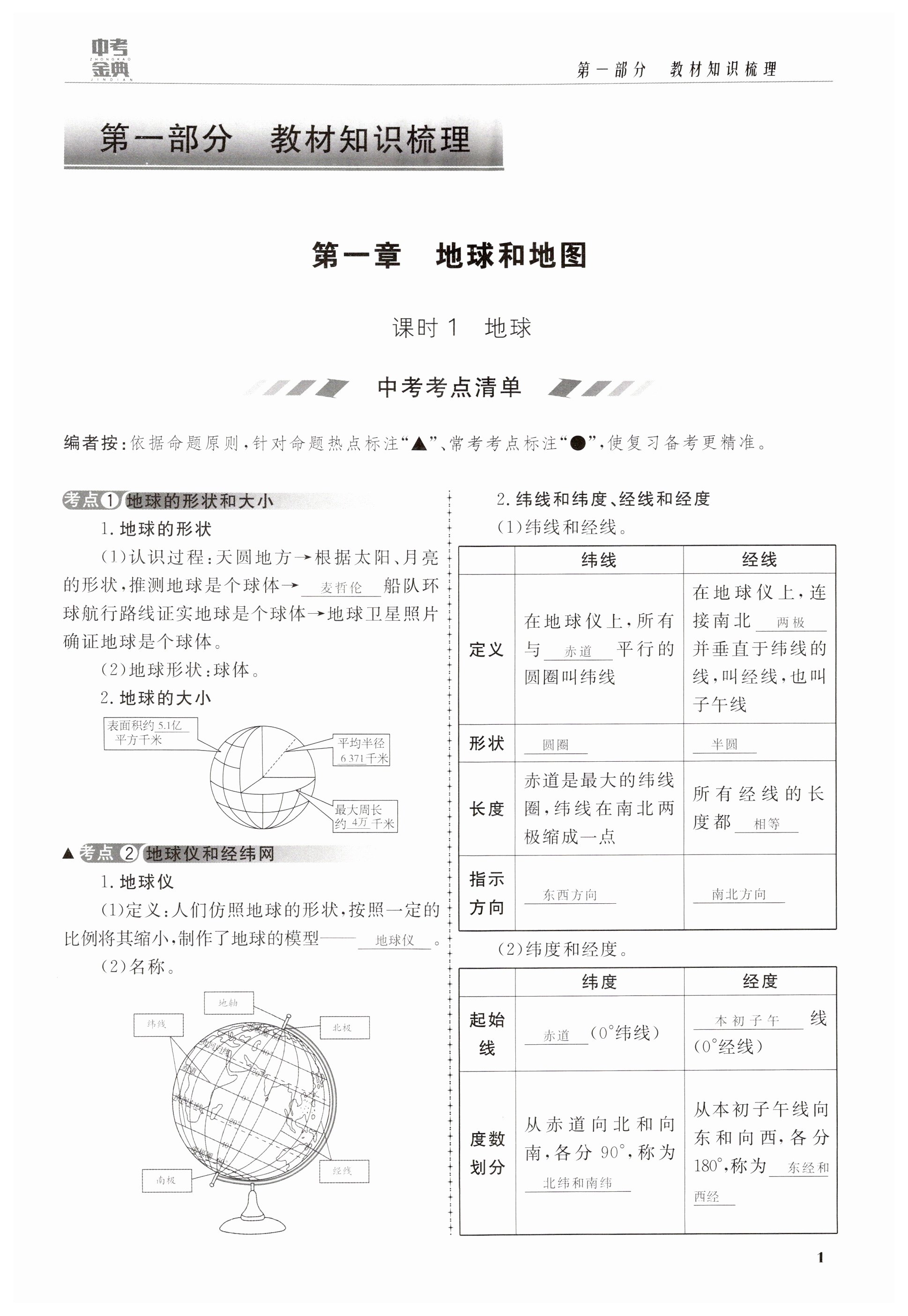 2024年優(yōu)佳學案中考金典初中學業(yè)水平考試復習指導地理 第1頁