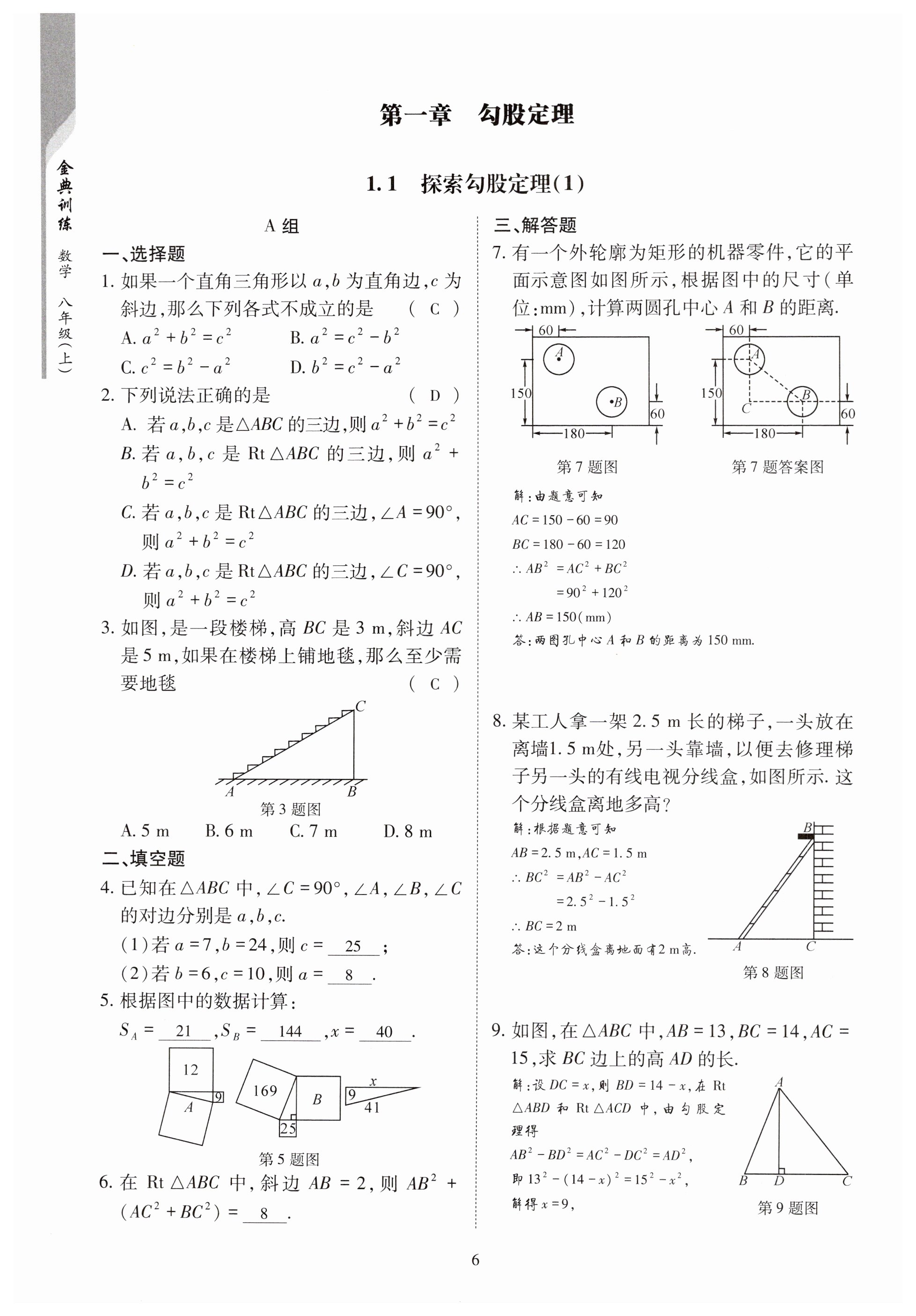 2024年金典训练八年级数学上册北师大版 第6页