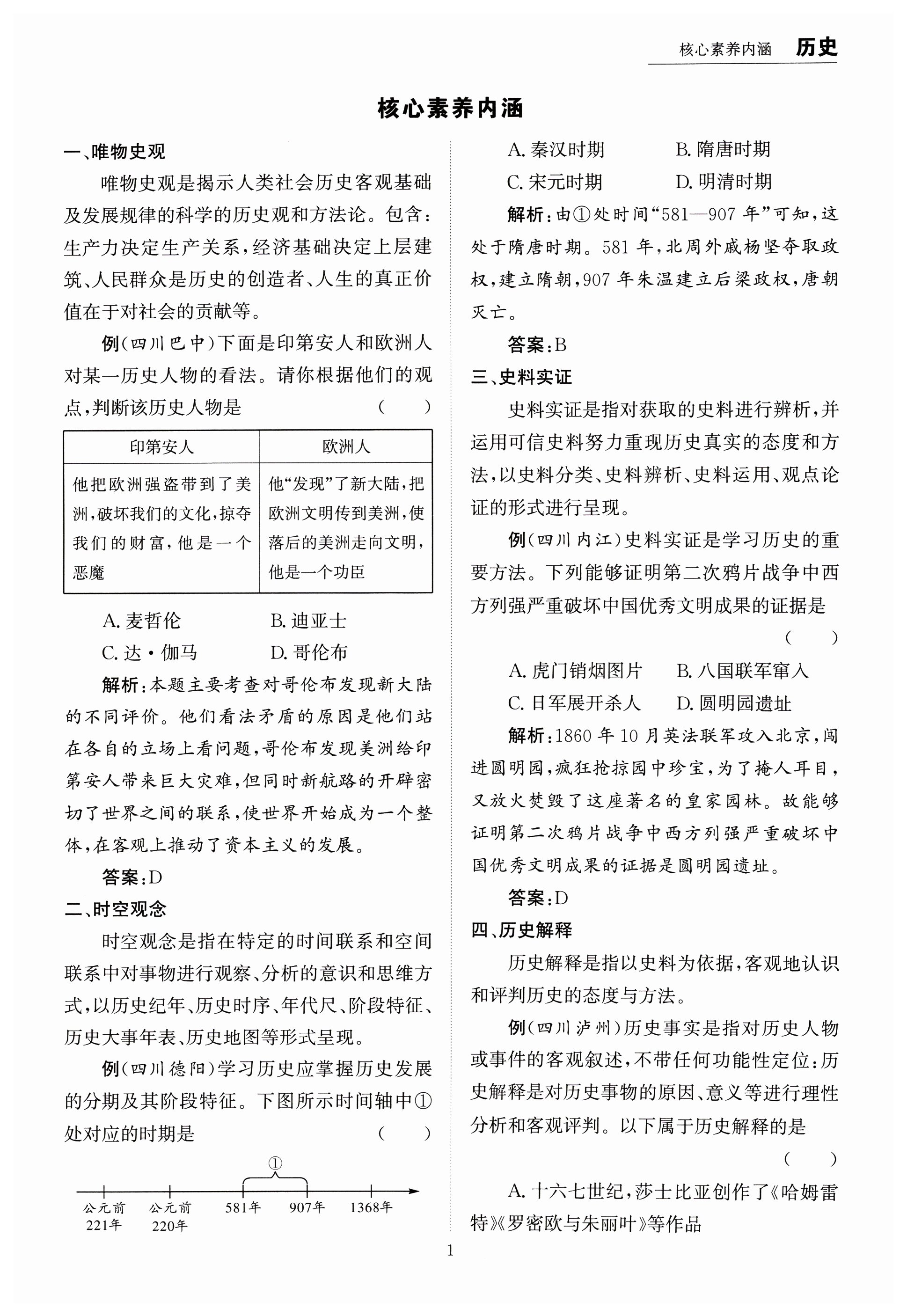 2025年試題突破中考全接觸歷史四川專版 第1頁