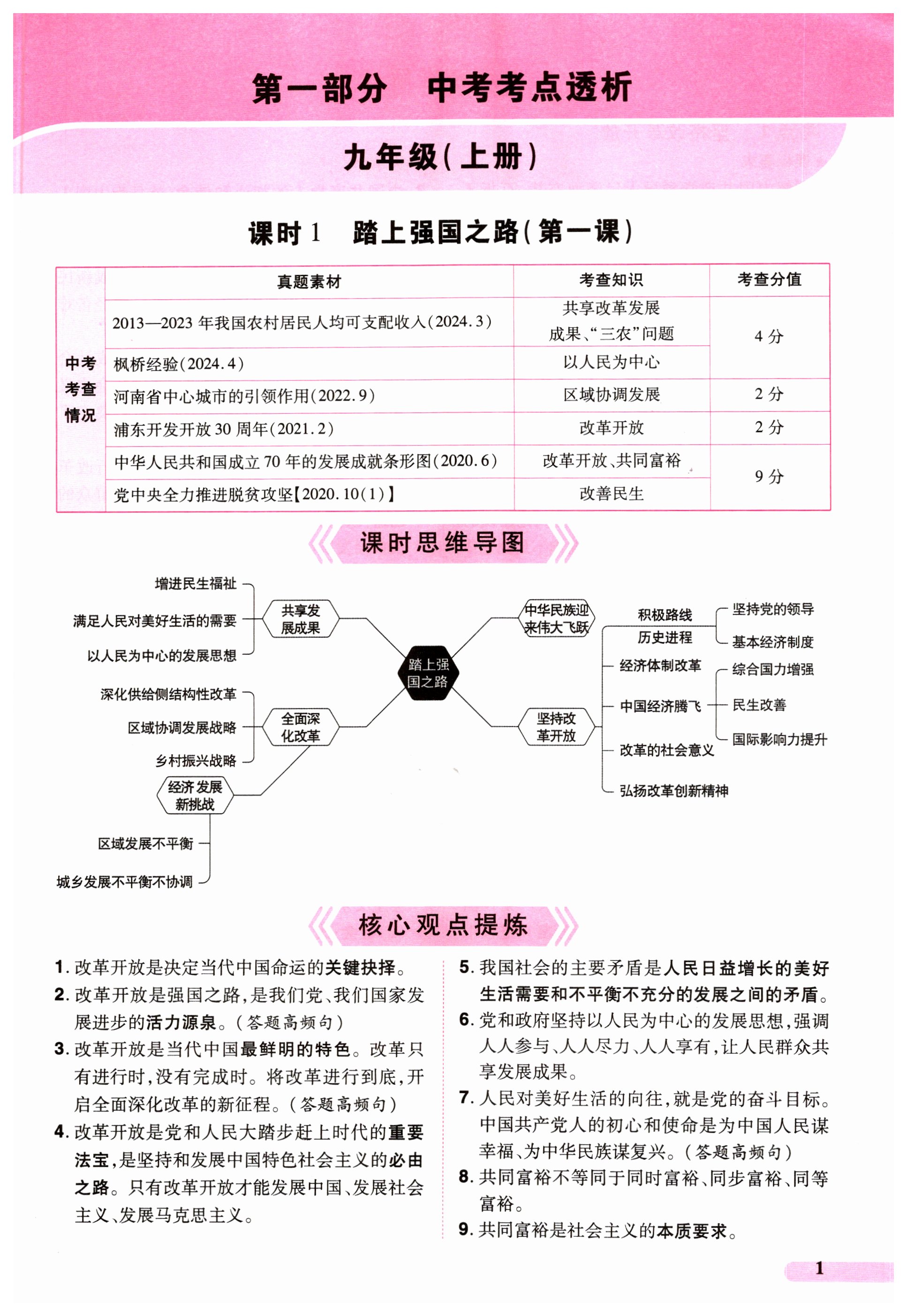 2025年國華教育中考奪冠道德與法治河南專版 第1頁