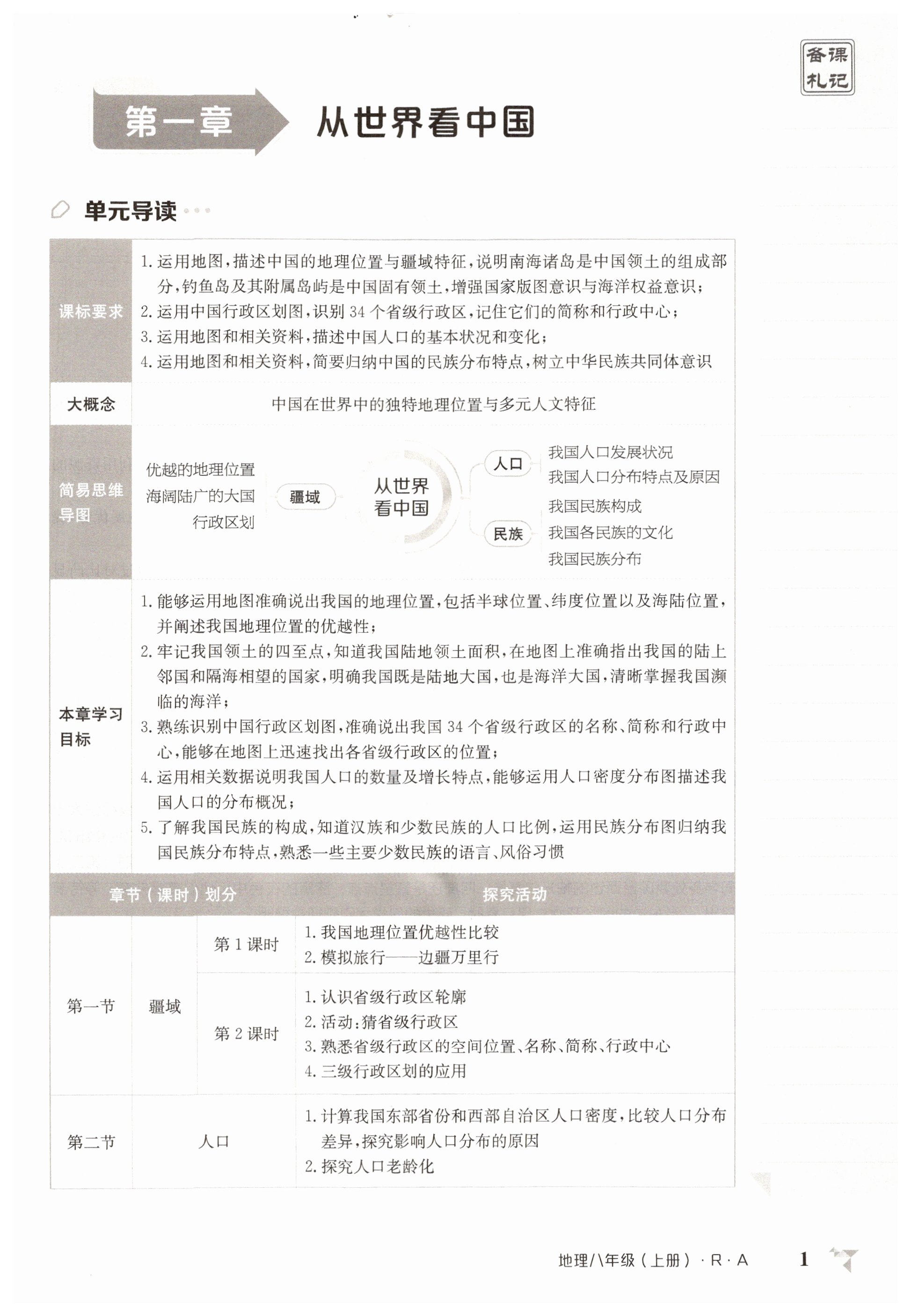 2025年金太阳导学案八年级地理上册人教版 第1页
