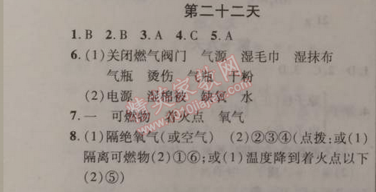 2015年快樂寒假九年級(jí)化學(xué)北京課改版 第二十二天