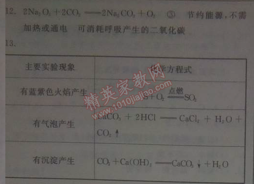 2014年全品学练考九年级化学上册沪教版 自我综合评价4