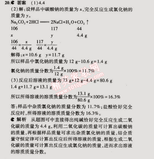 2015年5年中考3年模擬初中化學(xué)九年級下冊科粵版 期末測試