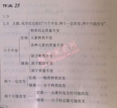 2014年啟東中學(xué)作業(yè)本九年級化學(xué)上冊人教版 作業(yè)25