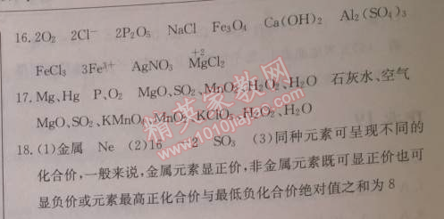2014年启东中学作业本九年级化学上册人教版 作业23