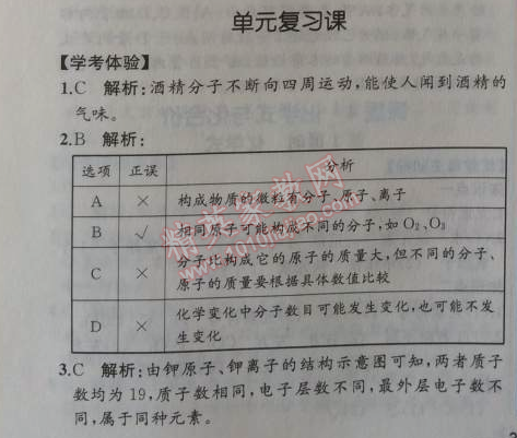 2014年同步导学案课时练九年级化学上册人教版 单元复习课