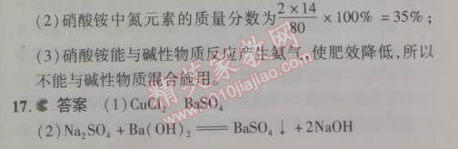 2014年5年中考3年模拟九年级初中化学下册人教版 单元检测