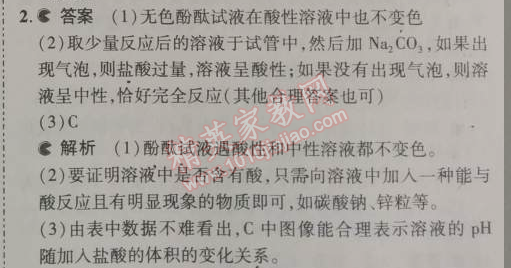 2014年5年中考3年模拟九年级初中化学下册人教版 课题2