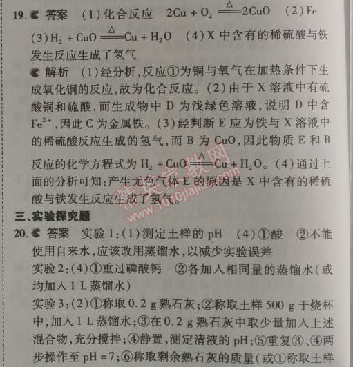 2014年5年中考3年模拟九年级初中化学下册人教版 单元检测