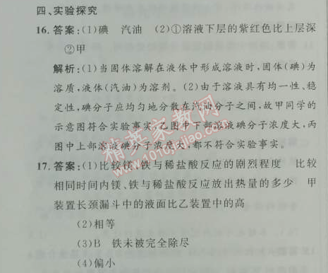 2014年初中同步测控优化设计九年级化学下册人教版 期中测评