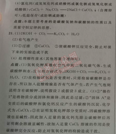 2014年综合应用创新题典中点九年级化学下册人教版 第十一单元测试卷