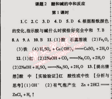 2015年金榜行動(dòng)九年級(jí)化學(xué)下冊(cè)人教版 課題2