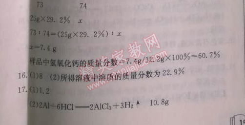 2014年啟東中學(xué)作業(yè)本九年級化學(xué)下冊人教版 作業(yè)40