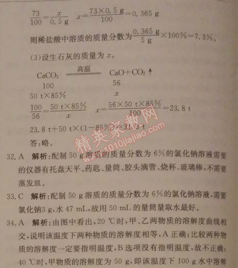 2014年1加1轻巧夺冠优化训练九年级化学下册人教版银版 课题3