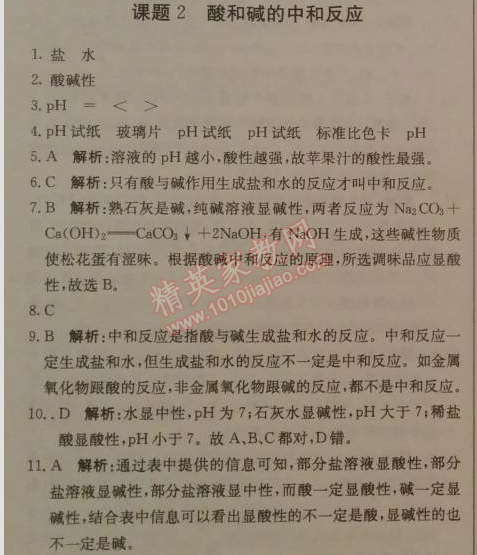 2014年1加1輕巧奪冠優(yōu)化訓(xùn)練九年級化學(xué)下冊人教版銀版 課題2