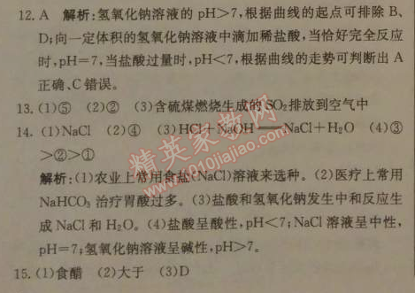 2014年1加1轻巧夺冠优化训练九年级化学下册人教版银版 课题2