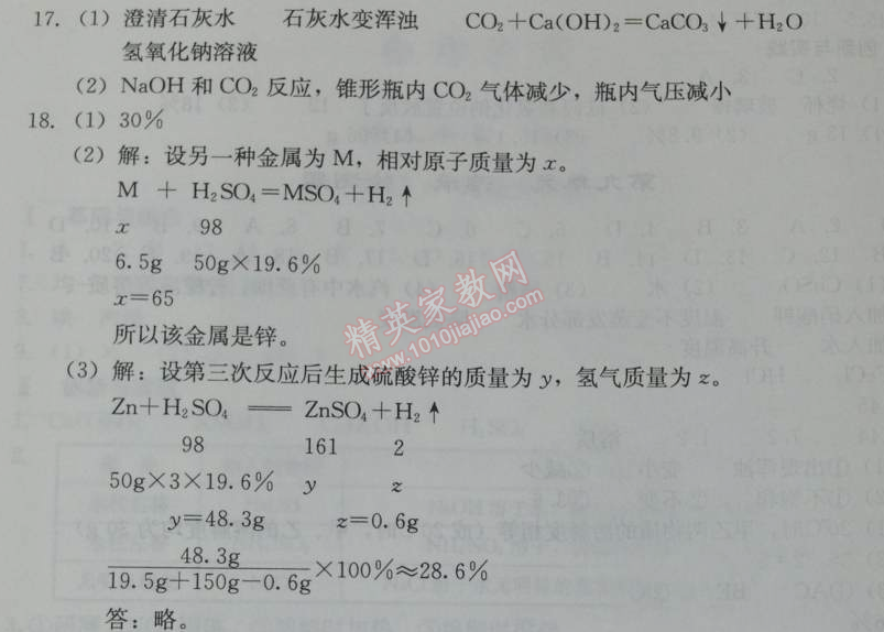 2014年學(xué)習(xí)探究診斷九年級(jí)化學(xué)下冊(cè)人教版 第十單元